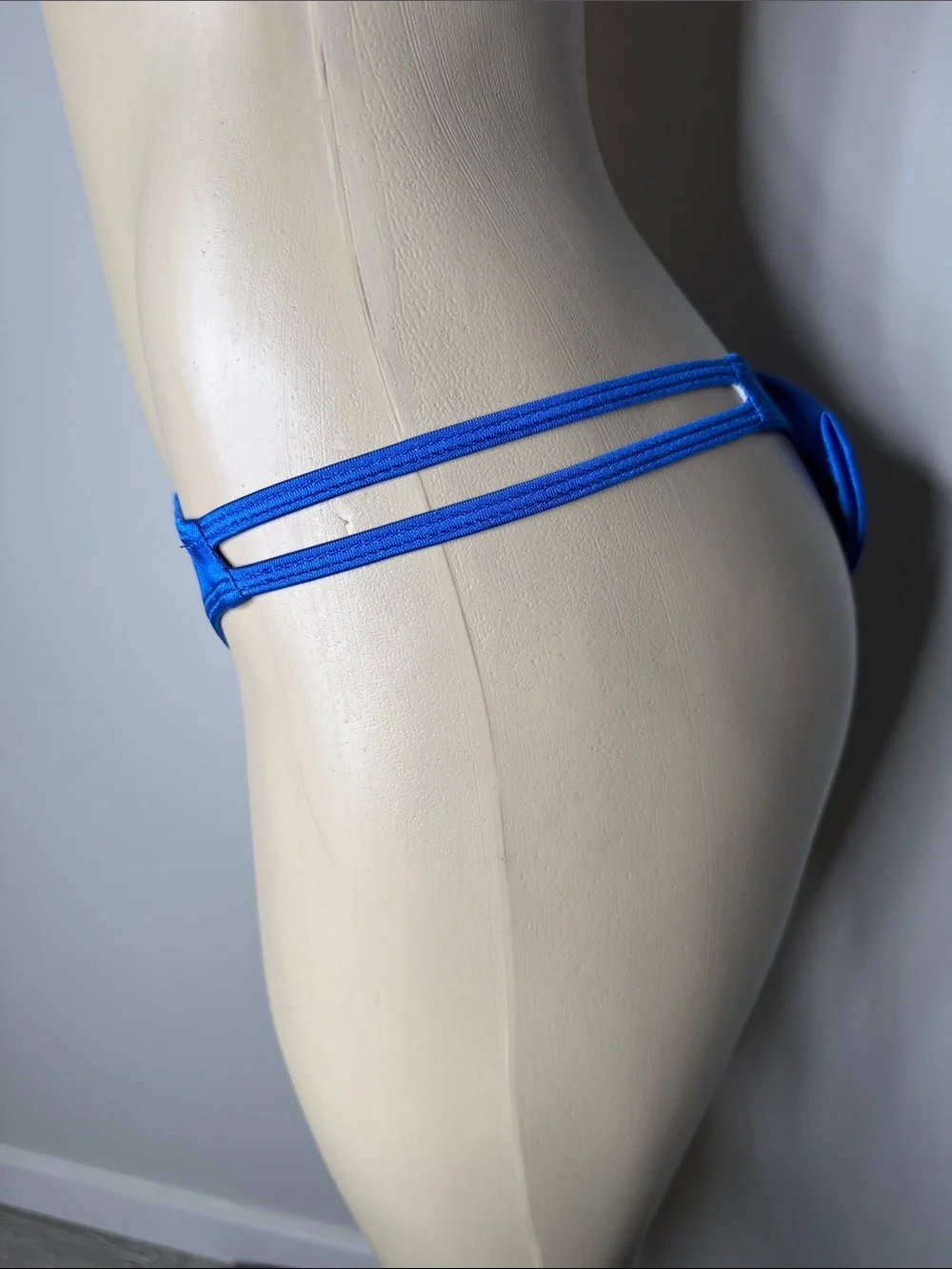 SHEIN Royal Blue Satin Bow Bikini Bottom NWOT